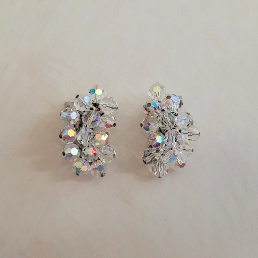 1960s Vintage Cluster Bead Earrings